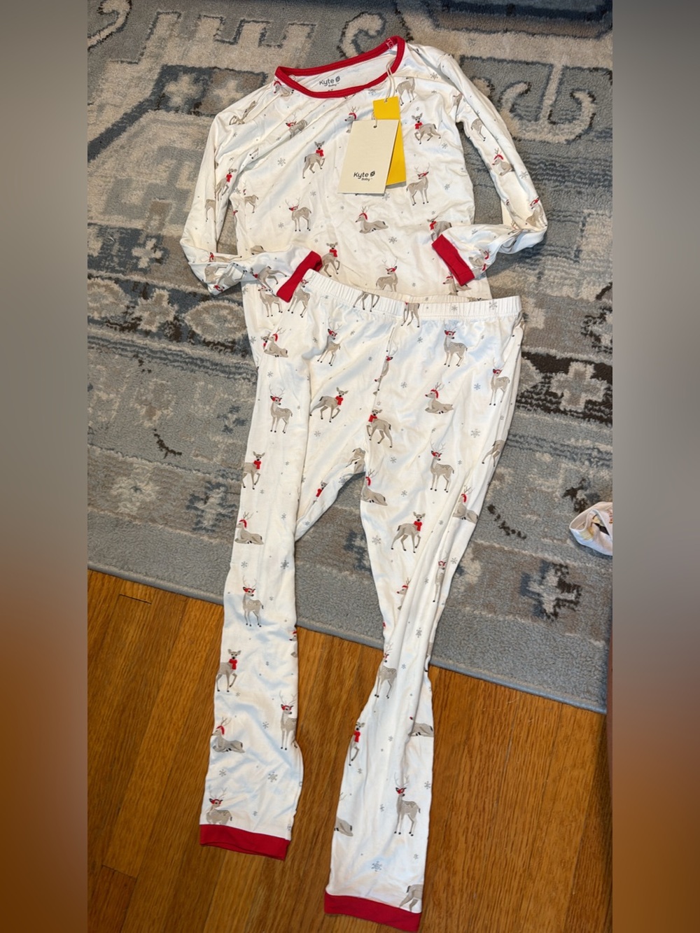 Kyte baby holiday deer pjs, 6 NWT